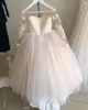 Vestido de Fiesta Robe de fille en dentelle en tulle argile la première robe de mariée de communion des enfants