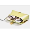 Exquisite celebrity style shoulder bag solid color small Messenger Handbag soft PU leather metal chain Purse Retro styles fashion Purch