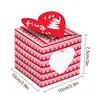 Presentes do partido Envoltório do dia dos namorados abraço amor beijam-me cor-de-rosa Biscoito caixa de presente tridimensional Casal presentes com corda de cartões FHH21-851