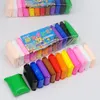 12 Color/set Light Clay Air Dry Polymer Plasticine Modelling SuperLight DIY Soft Creative Handgum Educational Toys 0379