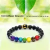 Charm Bracelets Colorful 7 Chakra Bracelet Natural Volcanic Stone Energy Bead Wrist Jewelry Lucky Gift For Men Women XRQ88