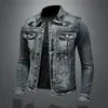 Vintage Motocicleta Jaqueta Denim Masculina Primavera Outono Militar Masculina Cowboy Jaquetas Jeans Lavadas Casacos Tamanho M-4XL Jaqueta Masculina Masculina