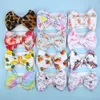 24 pièces imprimé grand arc bébé fille bandeaux balle tissu Knotbow nouveau-nés bandeaux tout-petits bébé bandeau bébé cheveux accessoires