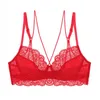 Briefs Panties Varsbaby Sexy Beauty Back Y-lined Deep V Unlined Lace 3/4 Cup Bra Set Bra+Panties+Stockings 3 Pcs L2403