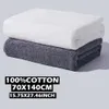 Serviette de bain pour adulte, ensemble de serviettes de bain de luxe en coton de haute qualité, 70x140cm, 2 pièces, doux et super absorbant, jaune, blanc, bleu, gris, 210611