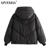 Kvinnor Mode Tjock Varm Hooded Parkas Loose Padded Jacket Coat Långärmad Kvinnlig Ytterkläder Chic Toppar 210420