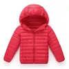 Children's Outerwear Winter Boys and Girls Cotton Down Jacket Lightweight Ultra Light Loose Coat Baby Greatcoat 211203