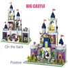 2800pcs vänner slott trädgård tegelstenar prinsessa saga slott 3d modell diy diamant mini byggnad block leksaker för barn flicka x0902