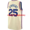 Ben Simmons 25 Jersey cousu hommes femmes jeunes maillots de basket-ball taille XS-6XL