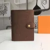 Fashion Notebook Bags Holder Credit Case Book Cover Leather Diary Small Ring Agenda Planner Notebooks Dust Bag Wih Box