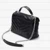 Top Quality Genuine Leather Loulou Bags Luxury Designer Ombro Bolsa Bolsa e Bolsa Mulheres Embreagem 10A Pochette Messenger Tote Cross Body Chain Bags