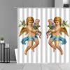 Duschvorhänge Cupid Angel Wings Badezimmer Vorhang Valentinstag Liebhaber Wohnkultur Bad Wasserdichte Badewanne Bildschirm Wandtuch