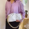 Luxe jour embrayages chaîne épaisse sacs à bandoulière pour femmes 2021 mode dames nuage aisselle sac marque boulette plissé sacs à main