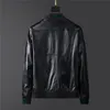 Вышивка Tiger Faux Leather Designer Jacket Mens Mens молния Slim Fit Short Hip Hop Casual Skul