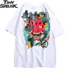 Hip Hop T-shirt Men Snake Ghost Tshirt Harajuku Streetwear Cotton Clain à manches Summer Tee Tee Hiphop Back Imprimé Q1905185667440