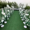 3 st / lot bröllop dekoration rekvisita väg guide blomma party scene gången silkes garn blommor fönster bakgrund leveranser