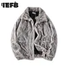 IEFB / Roupas masculinas Hip Hop Couro Impressão Faux Pele Casaco para Homens e Mulheres Confortável Jakcet com bolsos 19H-A185 210524