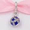 925 Sterling Silver Pandora Jewelry Making Supplies Kit Blue Christmas Ornament DIY Charms Key Bracelet for Women Men Couples Chain Heishi Beads 798512C01
