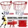 32cm/45cm Children Kids Adult Steel Basket balls Ring Hoop Net with Screws Wall Mounted Basketball Rim Net Indoor Outdoor Sport