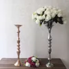 IMUWEN Candle Holders 60 CM/24" Metal Candlestick Flower Vase Table Centerpiece Event Flower Rack Floor Road Lead Wedding Decor 210722