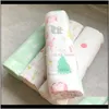 Swaddling kwekerij beddengoed baby kinderen moederschap drop levering 2021 Hoge kwaliteit 4pcspack 100Percent katoen Supersoft Flanel ontvangt deken