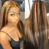 2021Suee Straight Straight Straight Wig 4x4 Preguio Wig Piano Color 13x4 Lace Front Human Human Wigs 4/27 Ombre Remy 13x6 Rendas Front Wigfactory Di