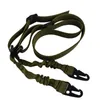 Ventilador militar ao ar livre Multifuncional Cinto de dois pontos Missão CS Tactical Strap Lanyard Messenger Nylon Grab Corrida