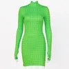 Casual Drs Sexy Dress Winter Plaid Women Bodycon Long Sleeve With Glove26406829941