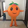 Halloween alaranjado mascote traje de alta qualidade desenhos animados frutas pelúcia anime tema caráter adulto tamanho Natal carnaval festa de aniversário fancy outfit