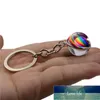 Univers Planet Keychain Galaxy Nebula Space Glass Cabochon Key Chain Glass Ball Keyring Solar System Jewelry For Men For Women