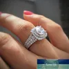 Huitan Wedding Brand Women Ring Crystal Zircon Stones Cocktail Party Claws Design Partihandel Lootbulk Ring Trendy Tillbehör