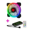Coolmoon 6PCS Adjustable RGB LED Light Computer Case PC Cooling Fan With The Remote Control