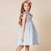 Filles smockées robe bébé à la main smock vêtements pour fille enfants boutique broderie vêtements infantile Espagne princesse robes 210615