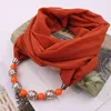 Women Simple Pendant Necklace Scarf Chiffon Cotton Scarves Multi-style Decorative Women Foulard Femme Head Scarves Hijab Y1108