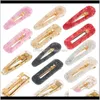 Barrettes Trendy Acetic Acid Multistyle Hairpin Side Clip Marbling Leopard Print Geometric Hollow Barrette Stick Clips Candy Color Hai Z5Vdl