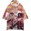 Męskie koszulki Anime Hoodie Jibaku Shounen Hanako-Kun T Koszula Toaleta Związana Hanako Kun Kunded Cartoon 3D Drukuj Lato Luźna Top Oversize