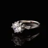1-2ct d färg moissanit ringar söta s925 sterling silver platina pläterade kvinnor ring bra smycken passera diamant tester