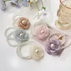 Flickor Hår Tillbehör Tie Hårband Bands Headband Teenage Childrens Flower Ring Elastic Rope Läder Pearl Scrunchies Princess