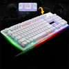 Tastiera per computer Tastiere da gioco retroilluminate per desktop USB Wired Illuminous Gamer Office Retroilluminazione a LED Tastiera per PC