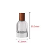 Spray Mist Fles Parfum Verstuiver Goud Zilver Crimp Pomp Dikke Bodem Rond Glazen Houten Deksel 35ml Lege, doorzichtige cosmetische hervulbare flessen Verpakkingscontainer