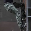 Pantalon cargo pour hommes Armée Style militaire Pantalon tactique Mâle Camo Jogger Plus Taille Coton Beaucoup de poche Hommes Camouflage Pantalon noir 211119