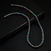 Arco-íris ímã ímã grânulos coradores colares de colar para mulheres homens moda jóias e arenoso