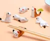 Akcesoria do dekoracji tabeli fabryki Ceramiczne Cute Cat Chopsticks Odpoczynek Rack Dinner Łyżka Stojak Nóż Widelec Uchwyt Kuchnia Dom