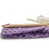 2 pièces bois Crochet crochet ensemble bricolage aiguilles à tricoter poignée maison tissage fil artisanat ménage outils de tricot