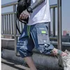 SFABL Sommer Hip Hop Shorts Männer Schwarz Harem Kurze Hosen Multi-Pocket Bänder Mann Streetwear Harajuku Lose Herren 3XL 210629