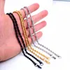 4mm 216 Inch High Polished ed Rope Chain Necklace Stainless Steel Men039s Jewelry Gold Black In Bulk Chains9508293