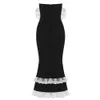 Ocstrade Bandage Dress Arrival Black Bodycon Women Summer Sexy Strapless Lace Party Club Outfits 210527