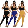 Womens Hollow Out Pants Fashion Trend Solid Colors Middle Waist Skinny Pencil Pant Designer Summer Female Personality Casual Slim Trousers