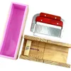 Ensemble coupe-pain de savon en bois, moule et rectangle en Silicone L5YE, outils de pâtisserie 6146319