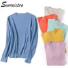 Surmiitro S-3xl Camisola de malha Mulheres Moda Primavera Outono Inverno Coreano Senhoras Azul Sólido Jumper Pulôver Feminino Knitwear 211221